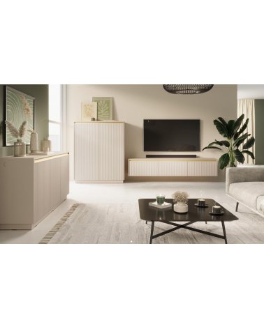 Ensemble meuble TV ROYAL couleur Beige